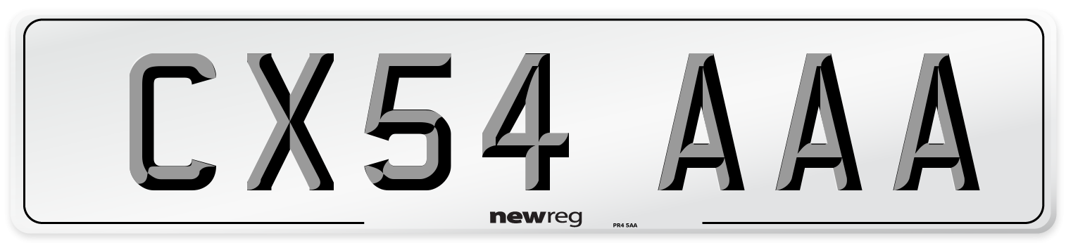 CX54 AAA Number Plate from New Reg